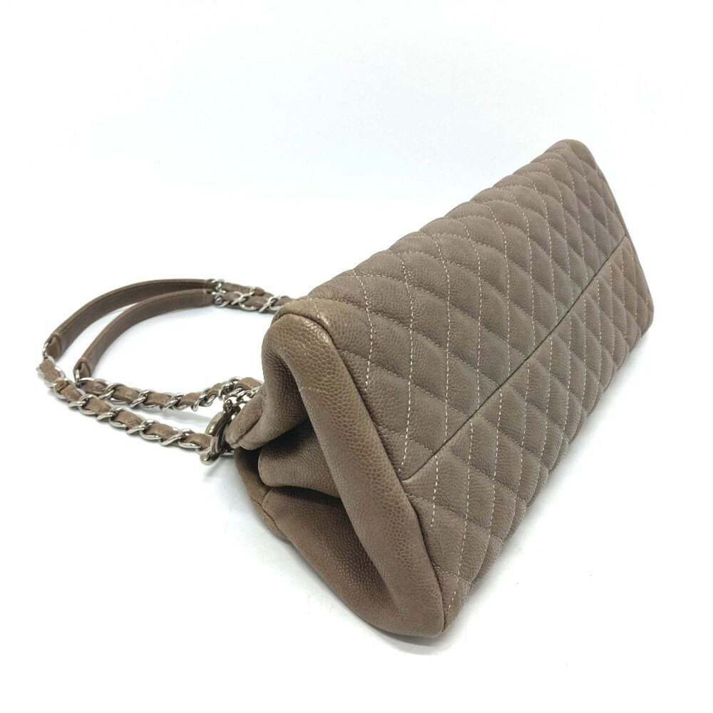 CHANEL Brown Caviar Leather Logo Shoulder Bag - Picture 4 of 12